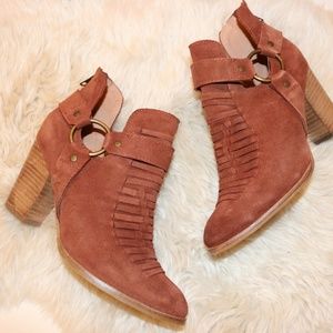 SEYCHELLES Brown Suede Ankle Booties 7.5